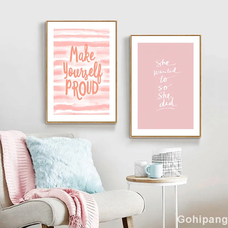 Inspirational-Pink-Quotes-Posters-and-Prints-Minimalistic-Girl-Bedroom-Wall-Art-Nursery-Canvas-Painting-Picture-For (3)