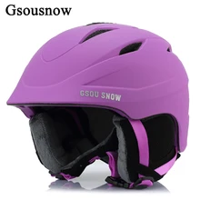 Gsou Snow Unisex Ski Helmet Breathable Ultralight Skiing Cap For Men Women Snowboard Skateboard Winter Outdoor Sports Safety Hat