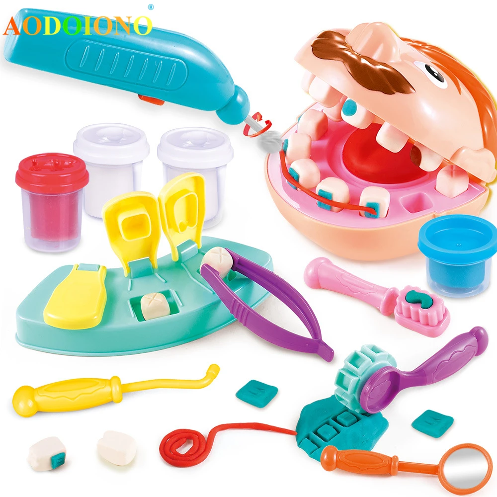 Doctor Toys for Children Pretend Play Toy Dentist Check Teeth Model Set Medical Kit Role Simulation Early Learning | Игрушки и хобби