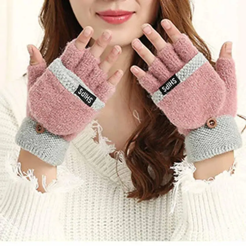 MUQGEW Beautiful Women Girl Knitting Wrist Fingerless Hand Winter High