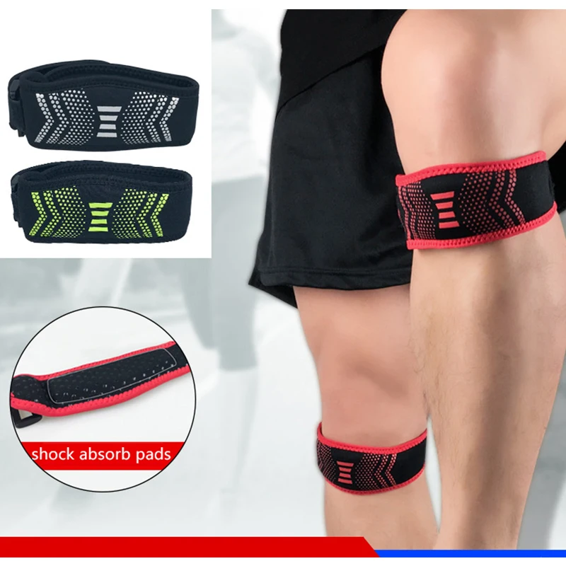 

Knee Patellar Tendon Running Basketball Outdoor Sport Adjustable Breathable Massage Grain Knee Support Strap Band Kneepads Brace