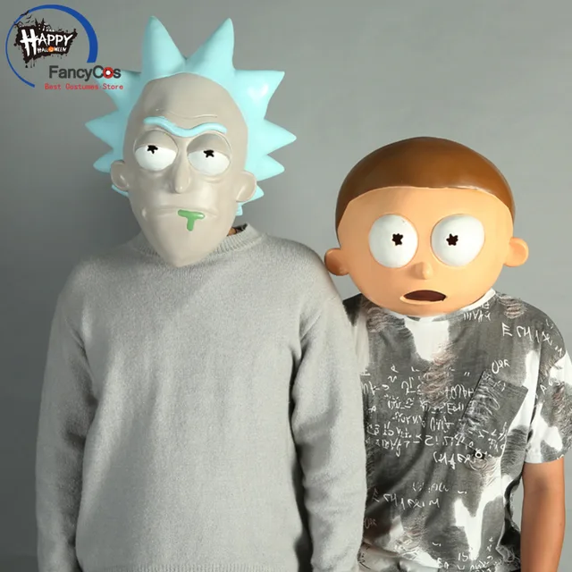 Rick and Morty Rick Sanchez Mask Morty Smith Mask Cosplay Helmet Halloween Latex Mask Props ...