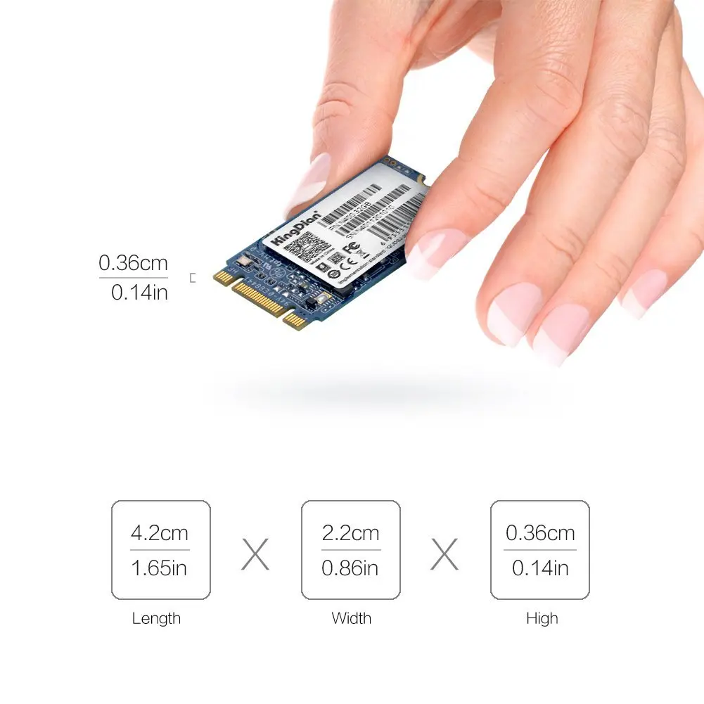  KingDian M.2 NGFF M.2 2242 2280 Solid State Drive Disk for Desktop PCs and MacPro N400 32GB 42mm
