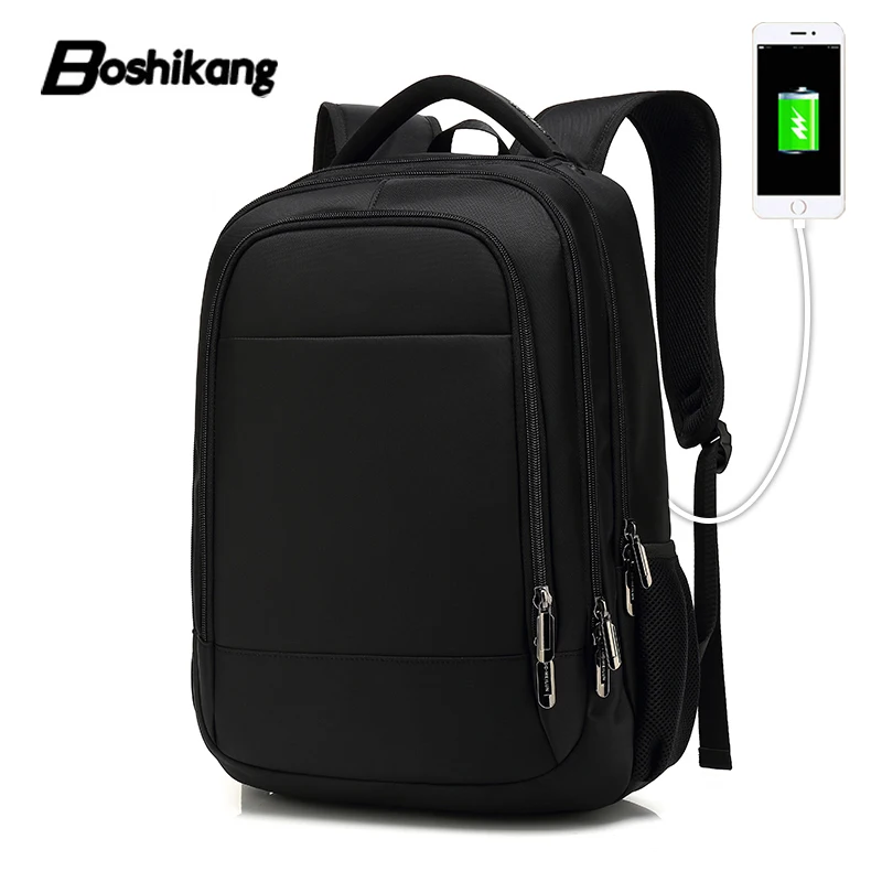 

Boshikang Male Backpack Multifunction USB Charging Business Casual Travel Bag Waterproof 15.6 Inch Laptop Backpack Men&womens