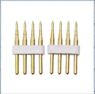10 шт. 2 Pin/4 контактный разъем рекомендуем аксессуар Медь шпильки Одноцветный RGB 110V 220V Светодиодные ленты Dropshopping - Цвет: 10pcs 4PIN 8MM