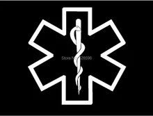 Medic Star of Life Symbol EMT car window font b sticker b font vinyl decal funny
