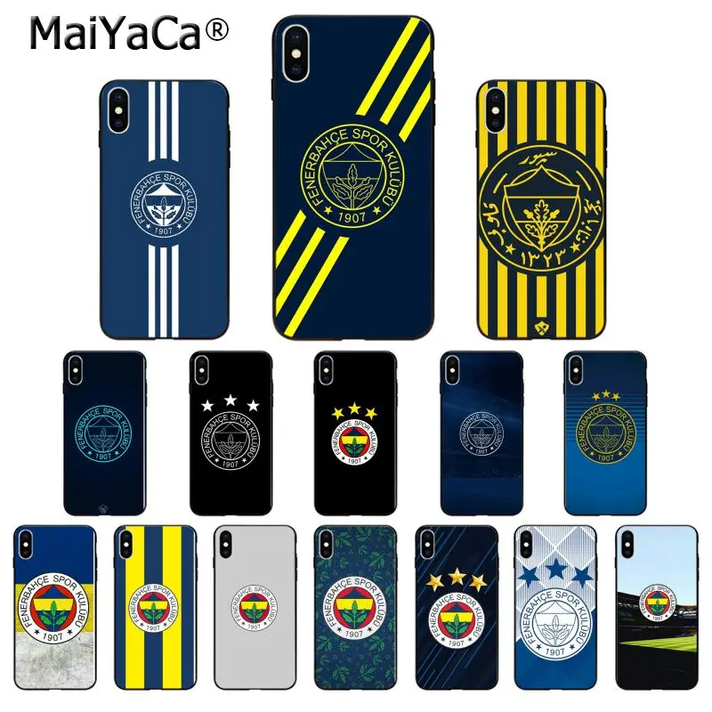 MaiYaCa Turkey Fenerbahce футбол Силиконовый ТПУ мягкий черный чехол для телефона для iPhone 5 5Sx 6 7 7plus 8 8Plus X XS MAX XR