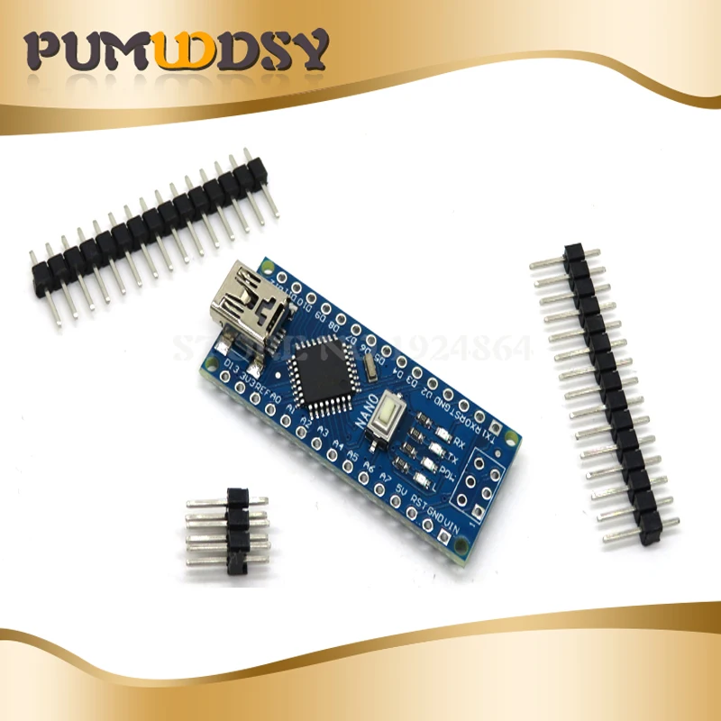 

1PCS USB CH340 Nano 3.0 Gold-plated ATmega328P Controller Board Compatible For Nano CH340 USB Driver Nano V3.0 ATmega328P