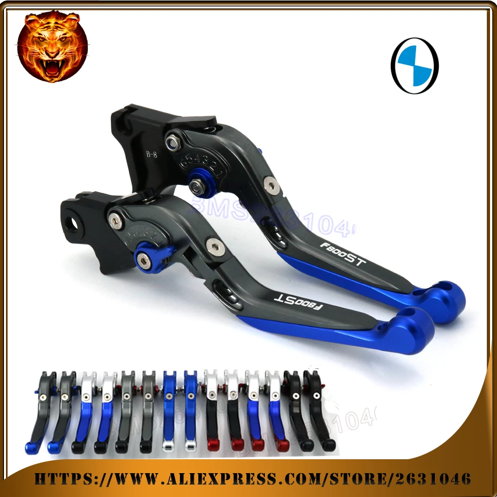 

Для BMW F800ST F800 800ST 800 2006-2015 Мотоцикл логотип синий черный мотоцикл Регулируемый складной выдвижной тормозной рычаг сцепления