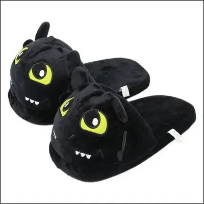 

How To Train Your Dragon Plush Slipper Night Fury Toothless Stuffed Slipper Winter Indoor Warm Shoes
