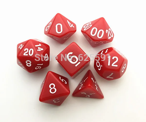 7 шт./лот высококачественные красные кости D4 6 8 10 10% 12 20|dice jewelry|dice bulkdice size |
