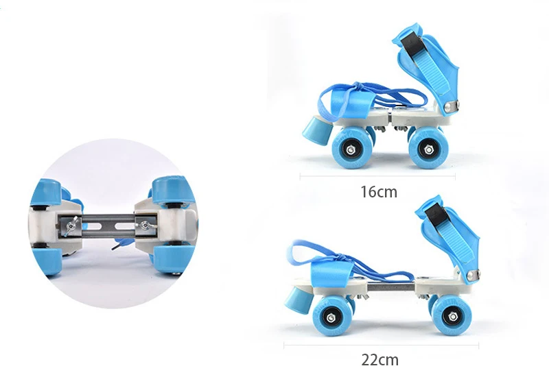 Новые детские две линии роликовые коньки двухрядные 4 колеса катания обувь регулируемый размер раздвижные Инлайн ролики для слалома Подарки для ребенка