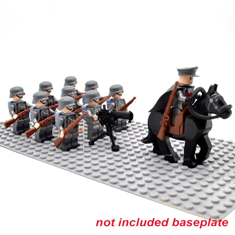 WW2 Soldiers Troop Military German USA UK Soviet Union Italy France Japan Army Building Bricks Blocks