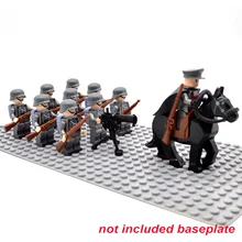WW2 Soldiers Troop Military German USA UK Soviet Union Italy France Japan Army Building Bricks Blocks Toys for Children