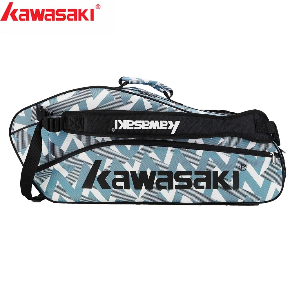 

Kawasaki Double Deck Racket Sport Tennis Bag Professional 6 Pcs Pattern Tennis Racket Bag Gym Training Sports Bag KBB-8671