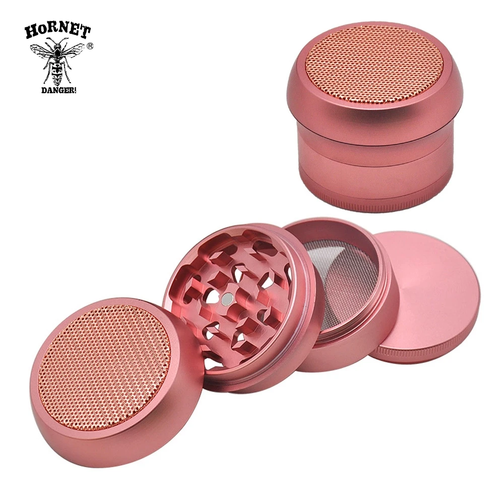 

HORNET Mushroom Style Aircraft Aluminum Smoking Herb Grinder 63MM 4 Piece Metal Tobacco Grinders Manual Cigarette Crusher