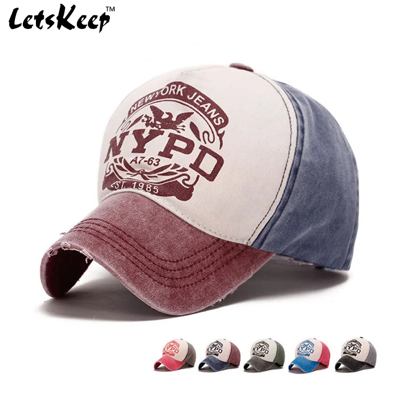 

fashion LetsKeep casual baseball cap for men women letter snapback caps hip hop unisex spring cotton NYPD bones masculino, MP001