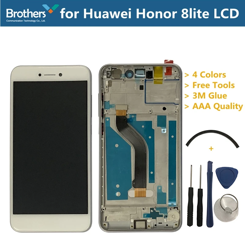ЖК экран для Honor 8 lite оригинальный дисплей дигитайзер сенсорного экрана в сборе с