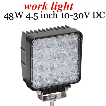 

big sale Off Road Truck Trailer Interior and Exterior Lighting 10-30V DC fog Lamp 2PCS 48W 4.5 inch LED Work light Spot Beam