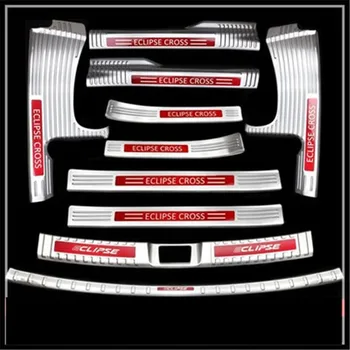 

Car styling stainless steel car Trunk Rear guard Tread Plate Scuff Plate/Door Sill Door Sill for Mitsubishi Eclipse Cross 2018