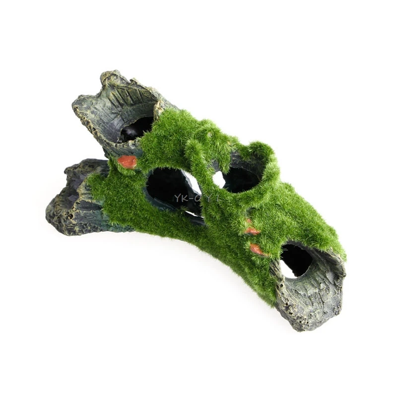 

Aquarium Tree House Decor Mountain View Moss Fish Tank Ornament Decoration New