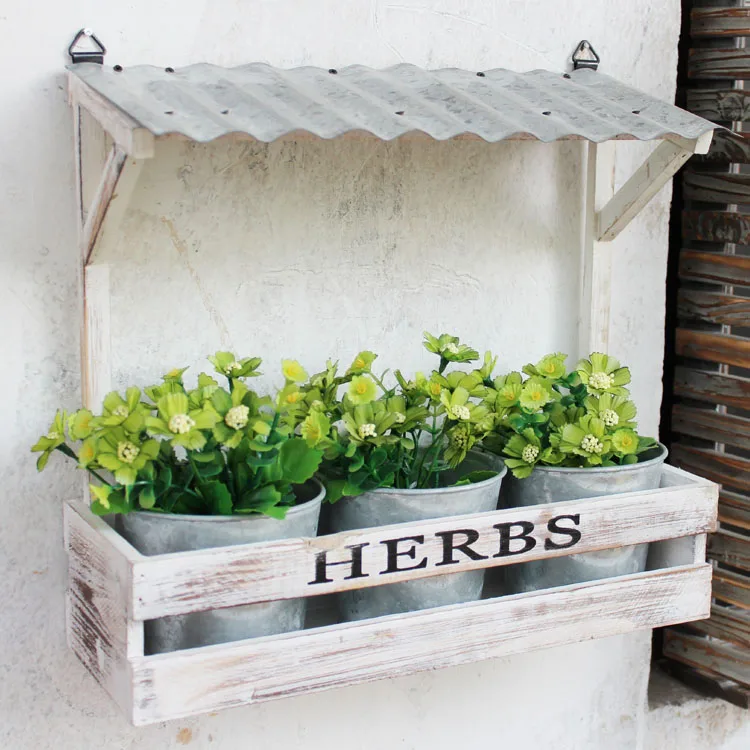 Vintage Wall Hanging Flower Pots Planters Set 33*13*31cm on Aliexpress