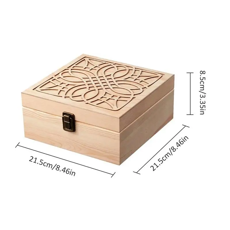 Деревянная коробка для хранения эфирного масла с откидной пряжкой, сумка-Органайзер, прочная антикоррозионная посылка с эфирным маслом - Цвет: Wooden