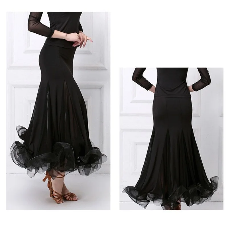 ballroom dance skirt dress skirt for women spanish dance skirts flamenco costume spanish skirts modern dance costumes black