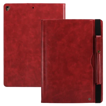 

Oil Wax Skin Retro Leather Case for iPad Pro 12.9 inch 2017 Multi Wallet Stand Smart Cover for Apple iPad Pro 12.9 With Pen Slot