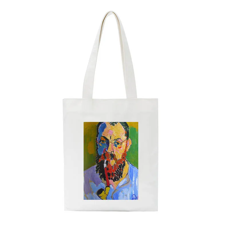Летняя мода Matisse мультфильм искусство новая Холщовая Сумка забавная большая емкость Ulzzang ins Женские винтажные повседневные модные сумки на плечо