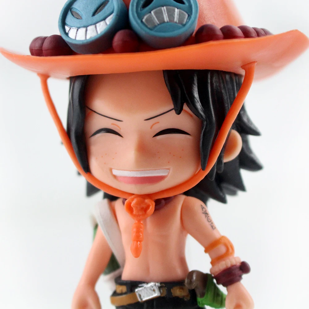 3 шт./лот 10 см One Piece Q Version Фигурки игрушки Portgas D Ace ПВХ декоративная модель милые