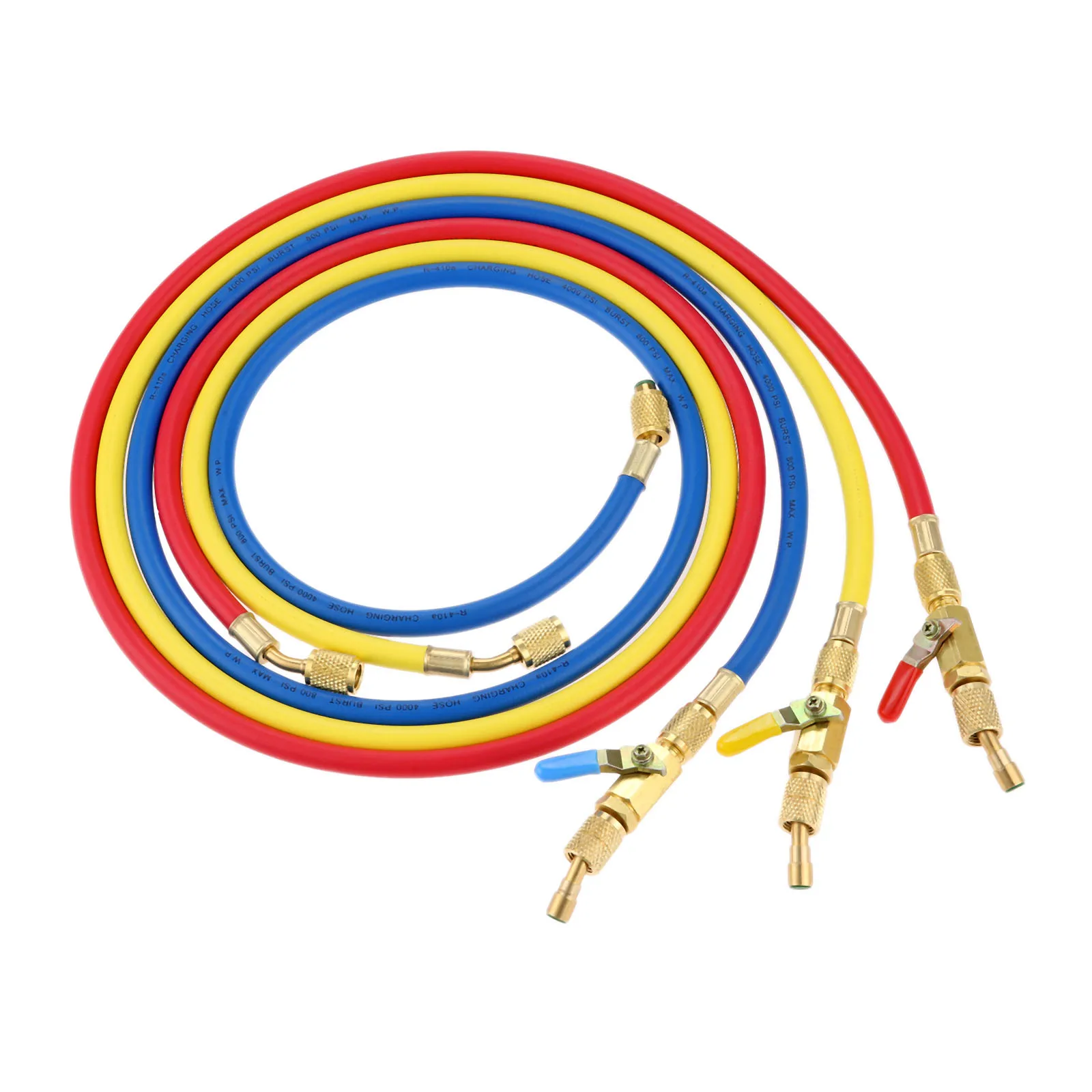 Fits for HVAC R12 R22 R502 Charging Hoses AC Refrigerant Tools Angled Compact Ball Valve 1//4 Inch SAE Air Conditioning Refrigerant R410A R134A Shut Valve,3PCS Color Coded R410A R134A Shut Valves