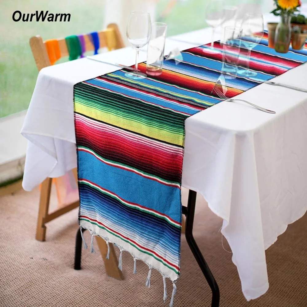 Fiesta Serape Print Paper Table Runner Fiesta Mexican International Decoration