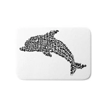 

Delta Dolphin Bath Mat 17" x 24" Pattern Coral Fleece Rug Anti-Slip Doormat Home Decor