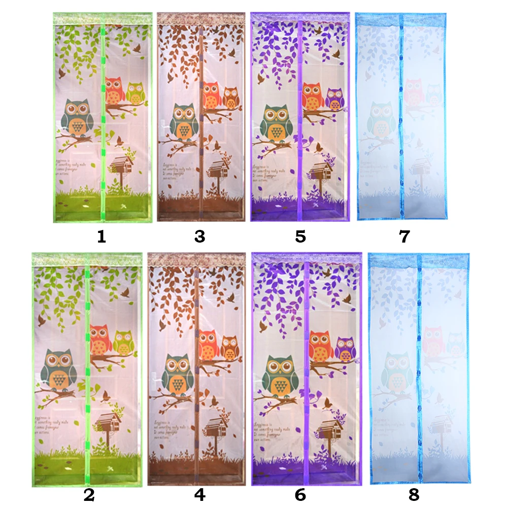 90/100 x 210 CM Curtain Anti Mosquito Magnetic Tulle Shower Curtain Automatic Closing Door Screen Summer Style Mesh Net 4 Color