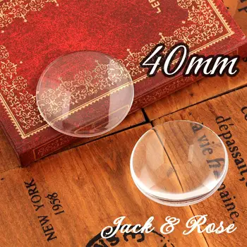 

10pcs/lot Good Quality 40mm Domed Round Transparent Clear Magnifying Glass Cabochon Cameo Setting Base Set