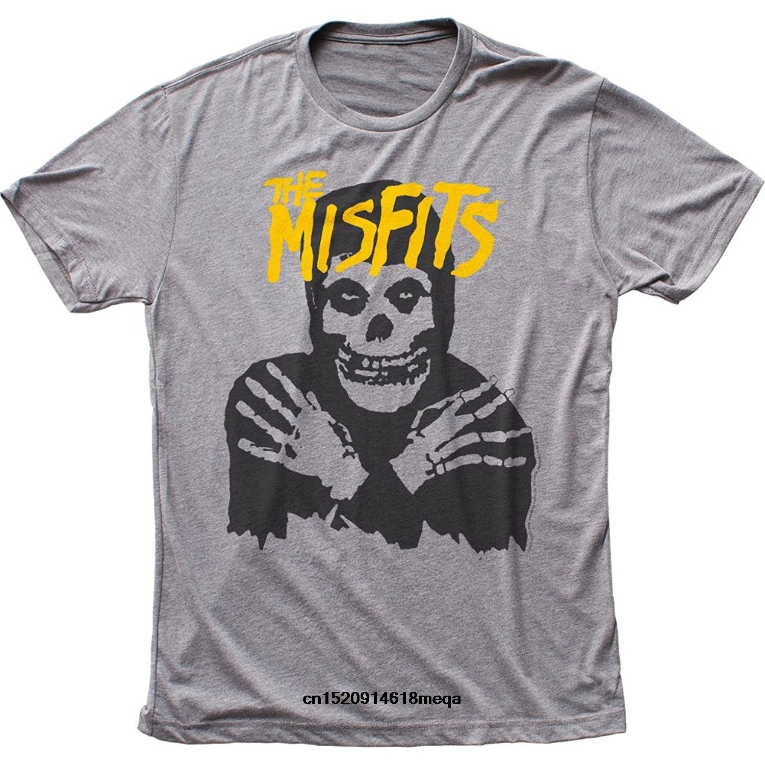 

t shirt Men's The Misfits Classic Skull Yellow Logo Cool T-shirt