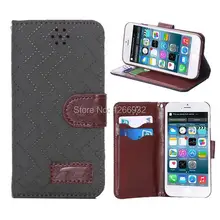 Luxury For Apple iPhone 6 4 7 inch Retro Soft Touching Checkered Tartan Skin Leather Flip
