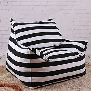 Кресло-мешок, кресло для дивана, кресла, мебель для гостиной, без наполнения, ленивое кресло zac Beanbags Levmoon Beanbag, чехол для стула - Цвет: Canvas-Stripe
