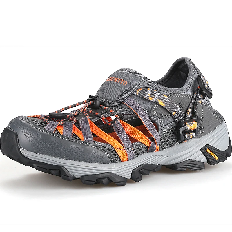 HUMTTO الرجال الأحذية المنبع أكوا أحذية تنفس الصيف الخوض سريع التجفيف في الهواء الطلق الشاطئ الذكور المطاط شبكة رياضية