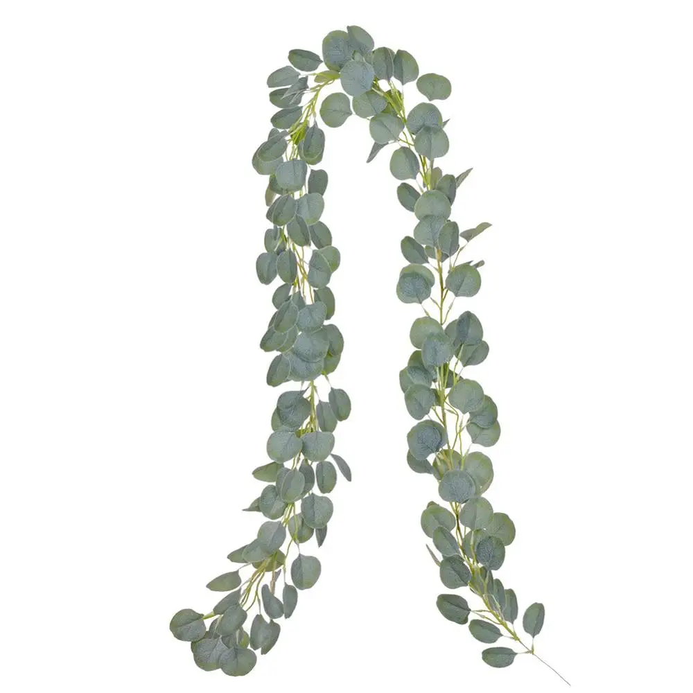 

1 PC 2M Artificial Vine Simulated Fake Eucalyptus Round Leaves Artificial Vine Rattan DIY Garland Home Wedding Decor