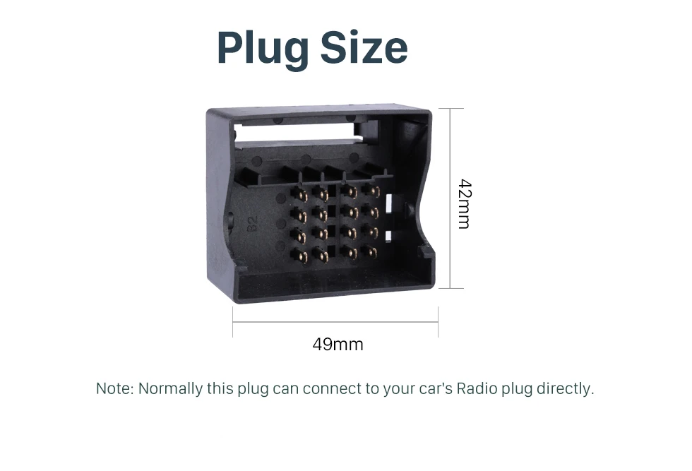 Plug Size Audio Seilbahn Stereo Kabelbaum Stecker Adapter f&uuml;r VOLKSWAGEN / AUDI / PASSAT / Sagitar / S&uuml;&szlig;igkeiten / Magotan / BMW / FORD Focus / KIA Sportage / A4