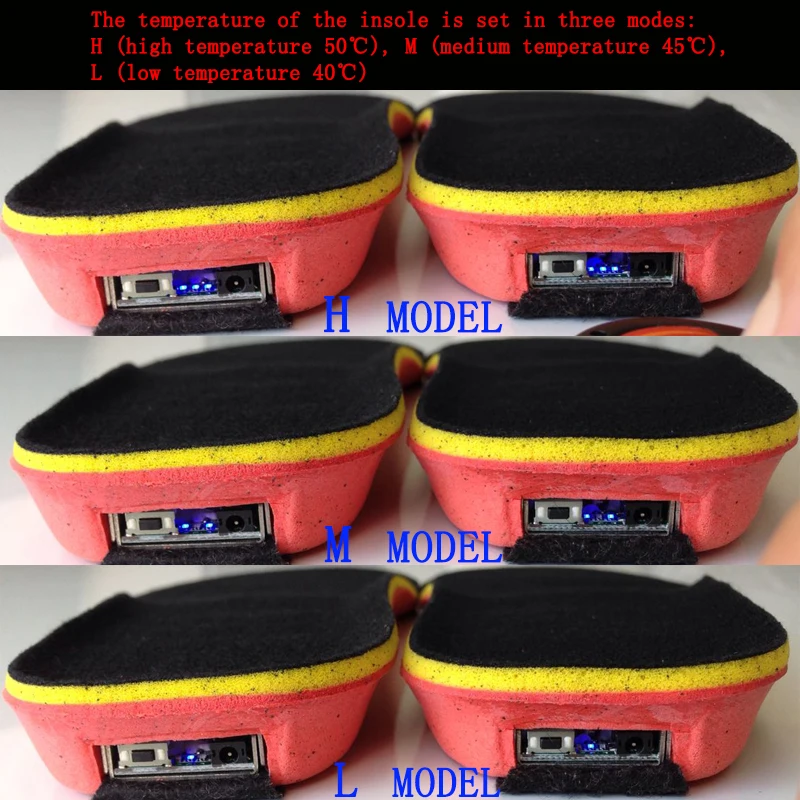 Wireless Remote Control 1800mAh Battery Powered Heating Insoles