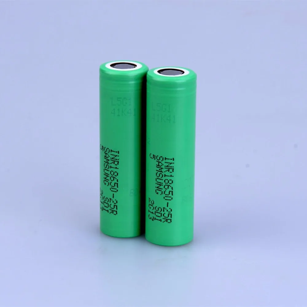 100% настоящие литиево ионные перезаряжаемые аккумуляторы SAMSUNG INR 18650 25R 3 6 В 7 2500