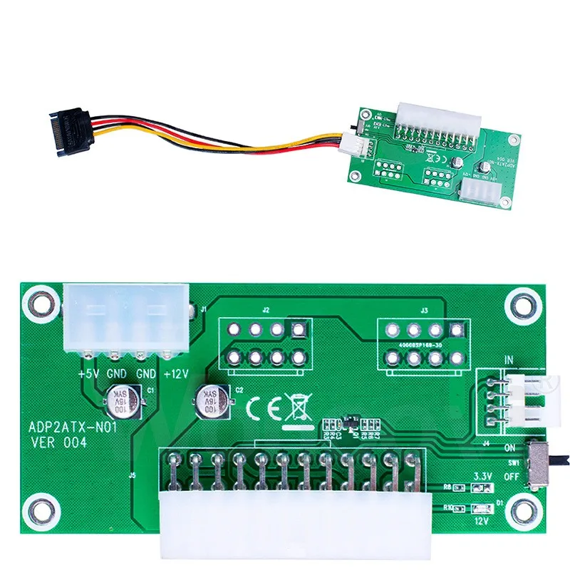 PC سطح المكتب ATX 24Pin المزدوج PSU امدادات الطاقة مزامنة كاتب موسع كابل ل BTC مينر BTC التعدين توسيع ديد