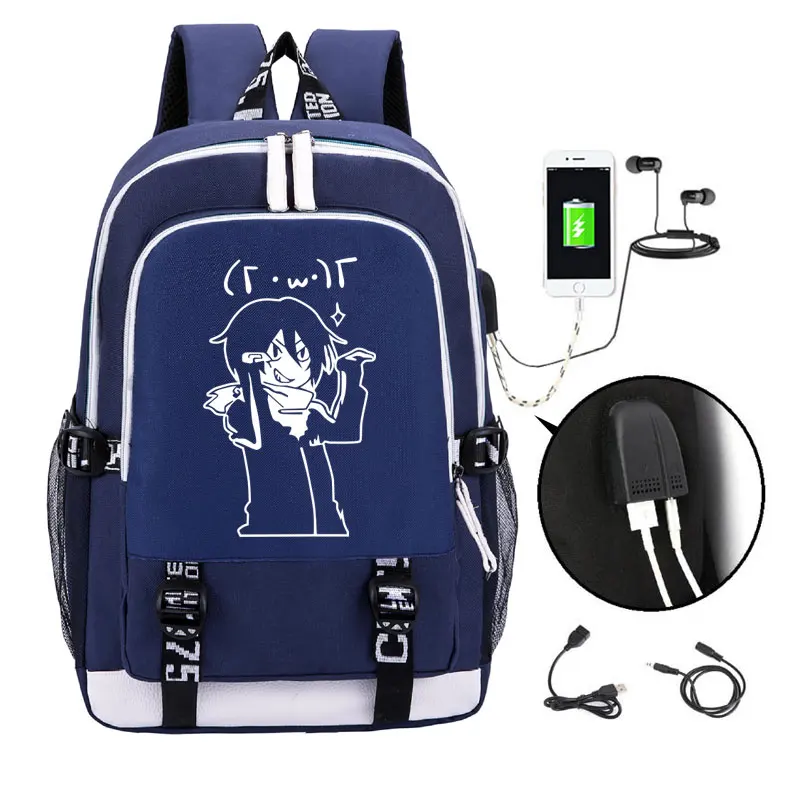 Аниме Noragami ARAGOTO Светящийся рюкзак модный мультяшный YATO Рюкзак Мужские школьные сумки USB Mochila - Цвет: 011
