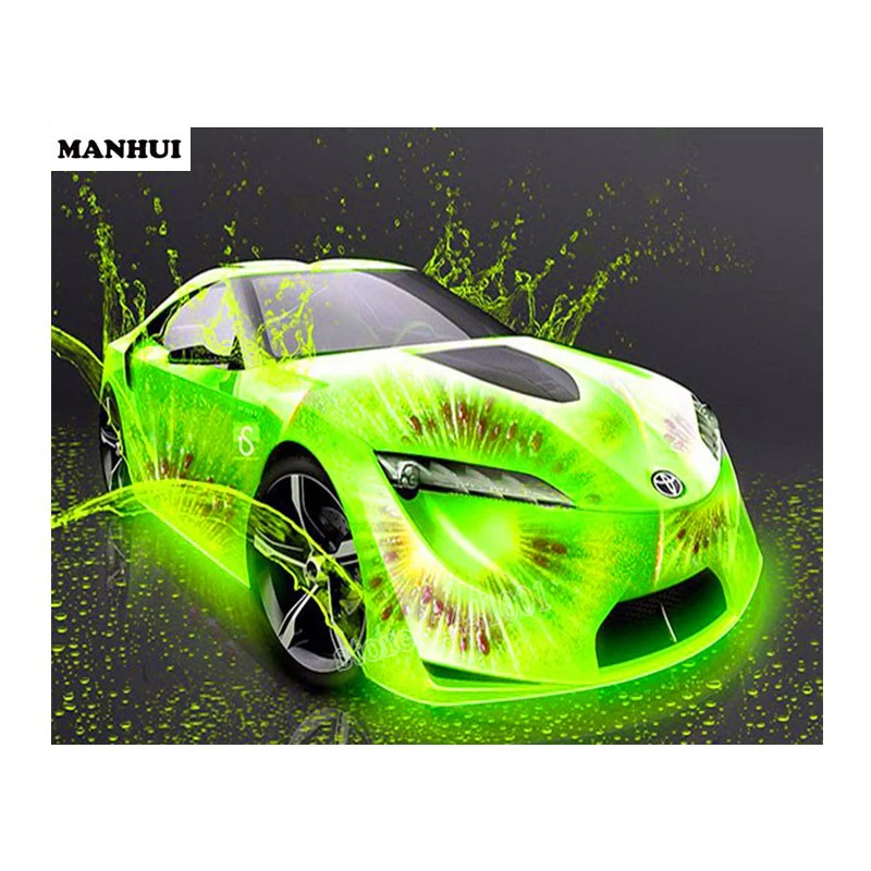 DIY handwork sets diamond pattern embroidery full Round drills Car cross stitch mosaic painting AOT035 | Дом и сад
