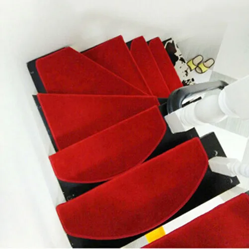 1 шт. лестничные ступени ковер Нескользящие лестничные коврики европейские утолщенные коврики и ковры для лестничного декора лестничные коврики - Цвет: Red
