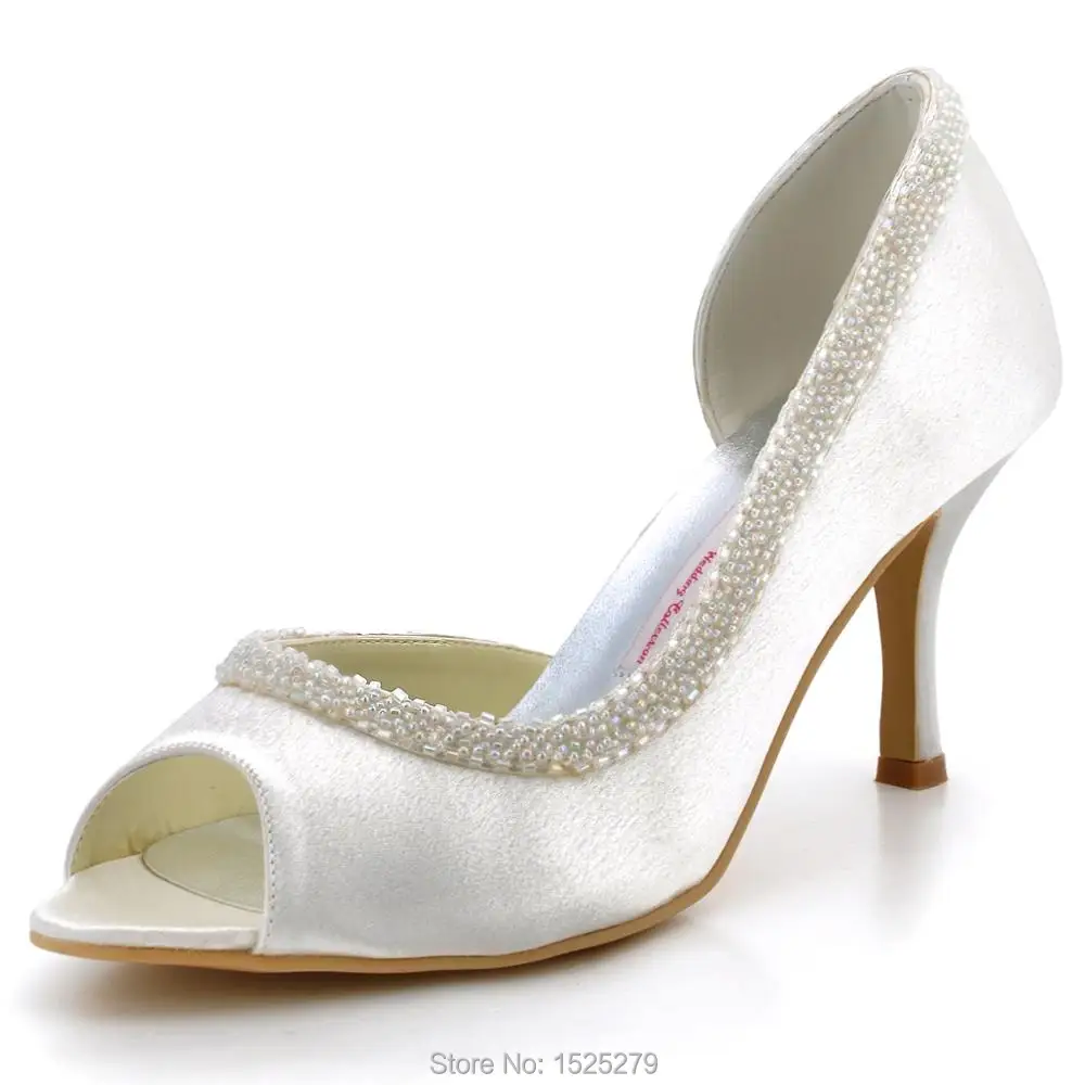 ivory round toe pumps