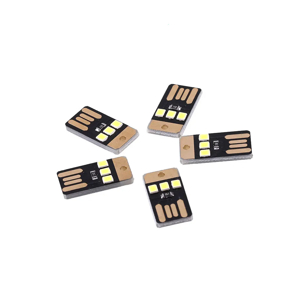 Abajur 5 шт. мини USB 0,6 Вт 2835 SMD 3 светодиодный светильник Ночной белый/теплый белый светильник яркий Lumiparty - Цвет: white